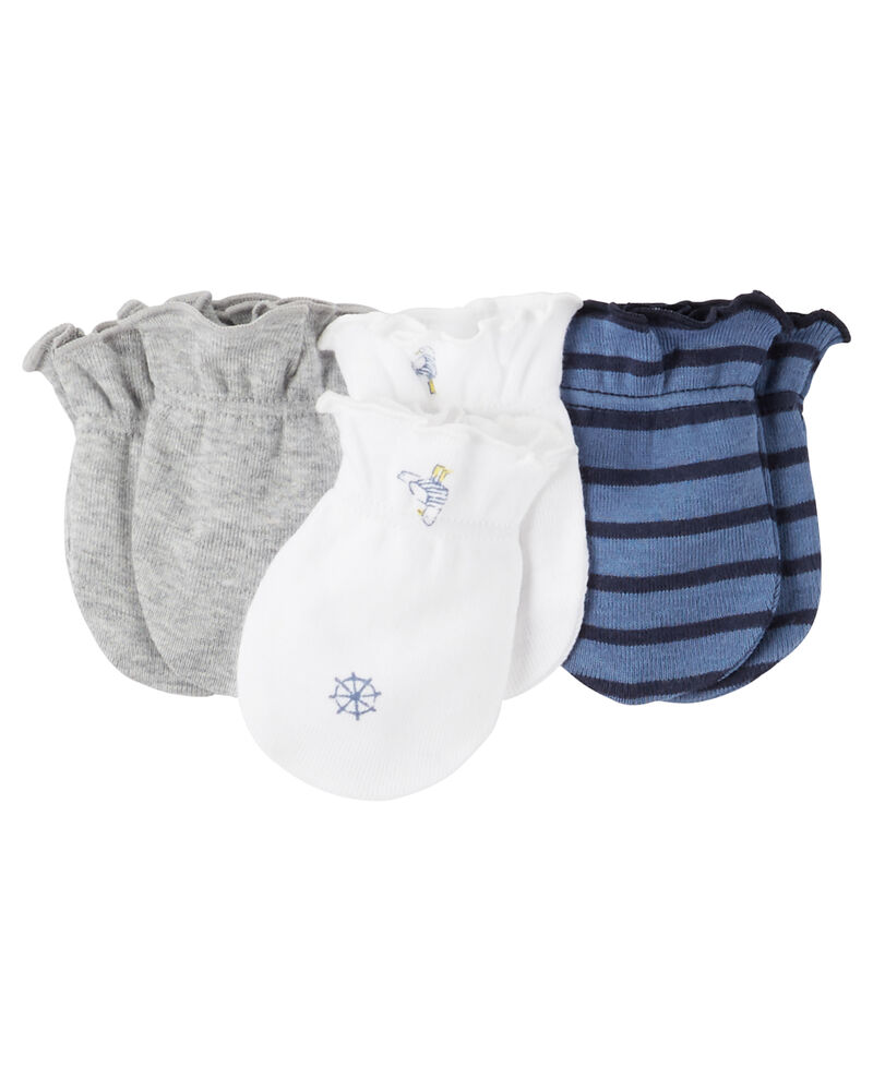 6 pairs Cotton Newborn Baby/infant No Scratch Mittens Gloves Pink Carter's